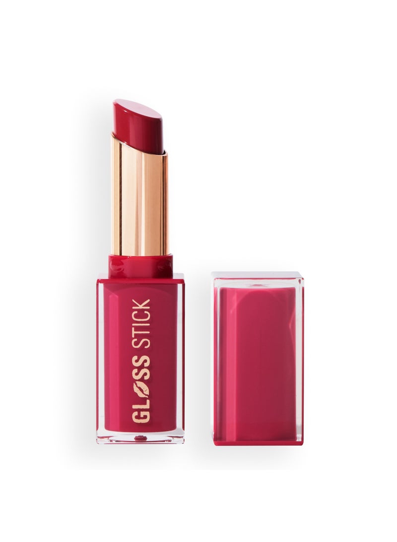 REVOLUTION Pout Shine Glossy Lipstick Sour Berry - Image 2